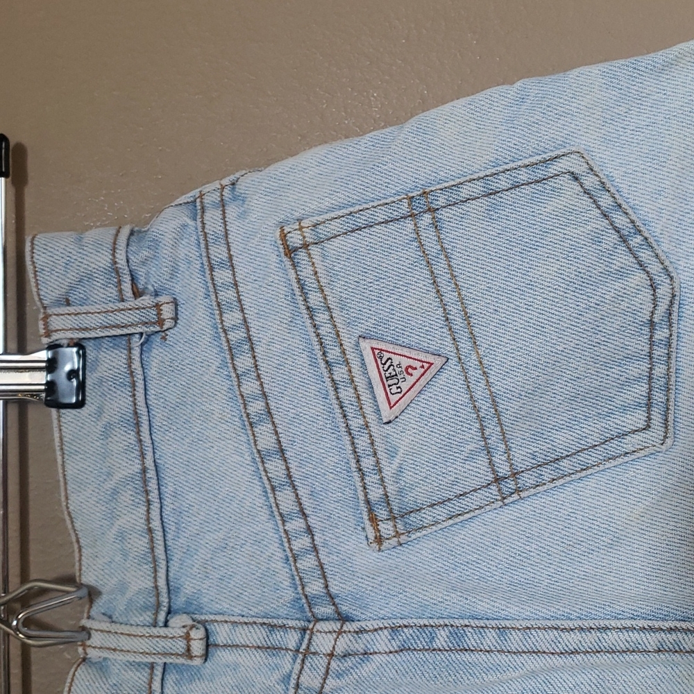 Vintage Girl's Guess Y2K Denim Cuffed Shorts - Picture 2 of 9